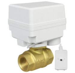 Умный шаровый кран Ps-Link PS-TY150 с электроприводом, Wi-Fi подключением и проводным датчиком протечки воды